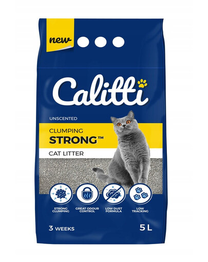 CALITTI Strong Bentonitové stelivo pro kočky bez vůně 5 l