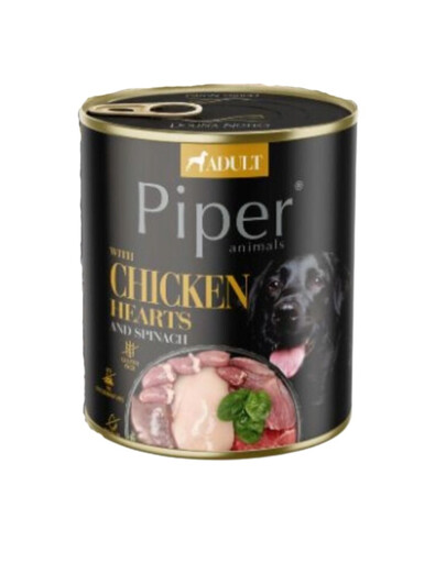DOLINA NOTECI PIPER s kuřecími srdíčky a špenátem 800 g