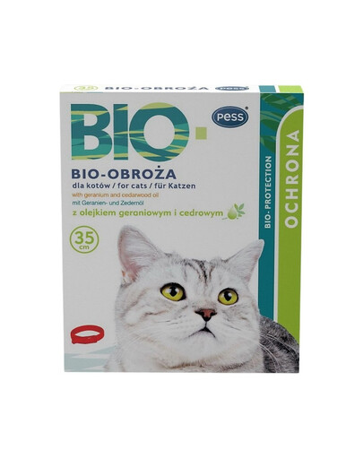 PESS Bio-obojek pro kočky ochranně-pečující s přírodními oleji 35 cm