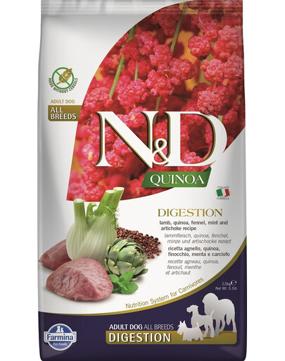 N&D Dog Quinoa Digestion Lamb & Fennel 2.5 kg