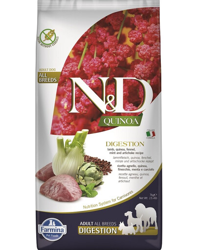 N&D Grain Free Quinoa Dog Digestion Lamb&Fennel 7kg