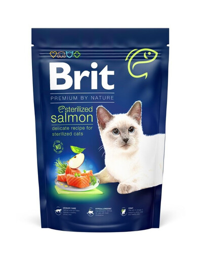 BRIT Premium Cat by Nature Sterilized Salmon 1,5 kg