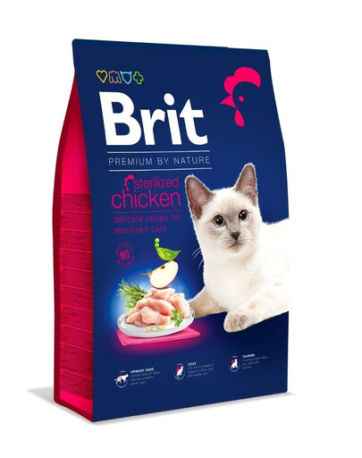 BRIT Premium Cat by Nature Sterilized Chicken 8 kg