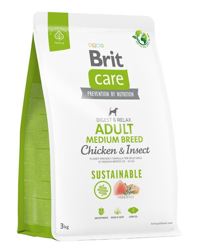 BRIT Care Sustainable Adult Medium Breed Chicken & Insect 3 kg