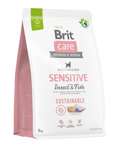 BRIT CARE Dog Sustainable Sensitive Fish & Insect 3 kg
