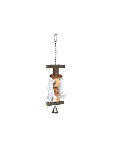 TRIXIE Natural Living - stan přírodní hračka se zvonkem a lanem 38 cm