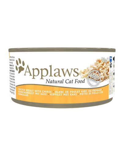 APPLAWS Cat Adult Kuřecí prsa a sýr ve vývaru 72x70 g