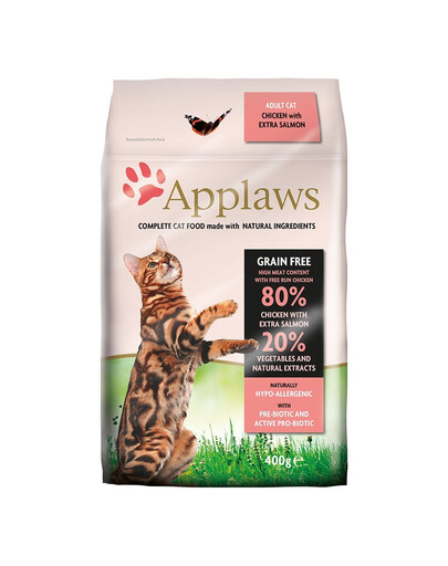 APPLAWS Cat Adult Chicken and Extra Salmon 2,4 kg (6x400g)
