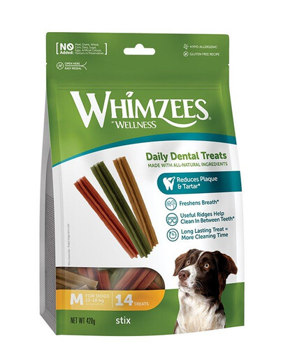 WHIMZEES dentální pamlsky Stix M 14 ks