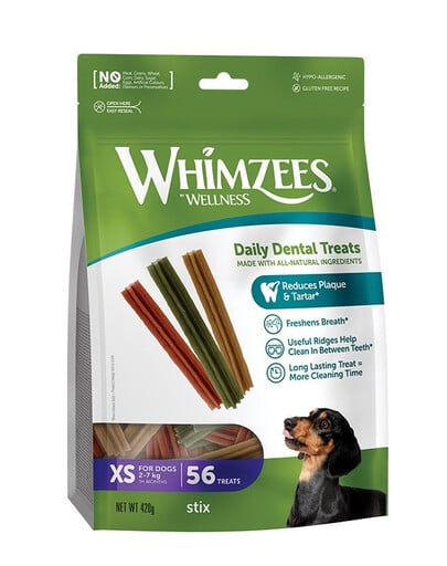 WHIMZEES Dentální pamlsky Stix XS 56 ks