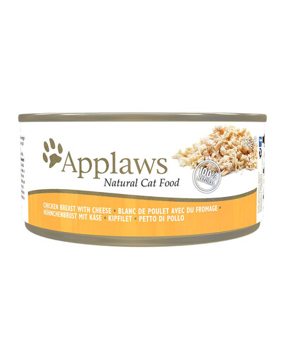 APPLAWS Cat Tin Chicken Breast with Cheese 72x156g mokré krmivo pro kočky s kuřecím a sýrem