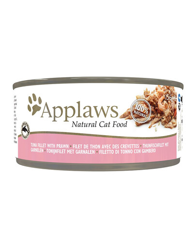APPLAWS Cat Tin Tuna Fillet with Prawn 72x156g mokré krmivo pro kočky s tuňákem a krevety