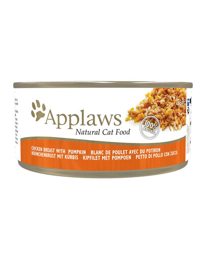 APPLAWS Cat Tin Chicken Breast with Pumpkin 72 x 156 g mokré krmivo pro kočky s kuřecím a dýní