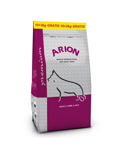ARION Premium Lamb & rice 10+2 kg Zdarma