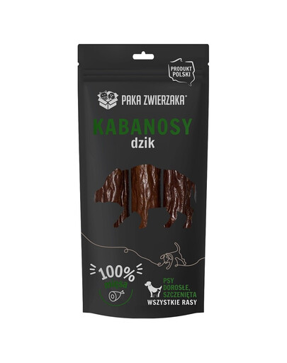 PAKA ZWIERZAKA Kabanos s divočákem pro psy 3ks