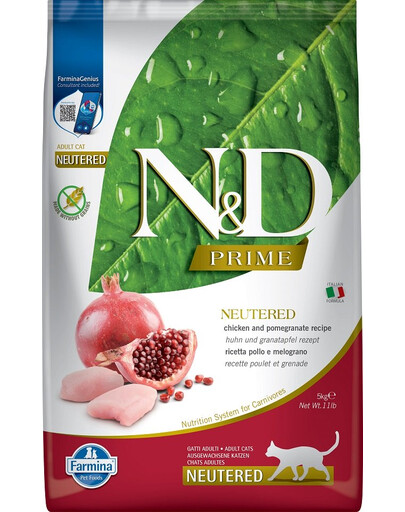 N&D GrainFree Cat Neutered Chicken&Pomegranate 5 kg