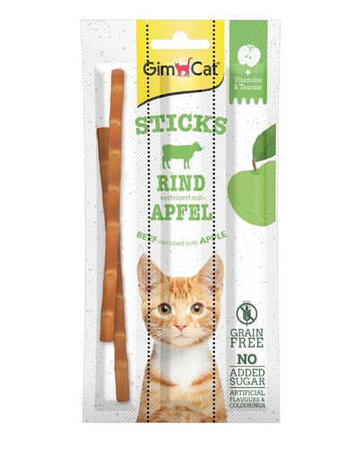 GIMCAT Sticks Beef&Apple 3ks