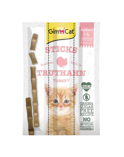 GIMCAT Sticks Kitten Turkey 3ks