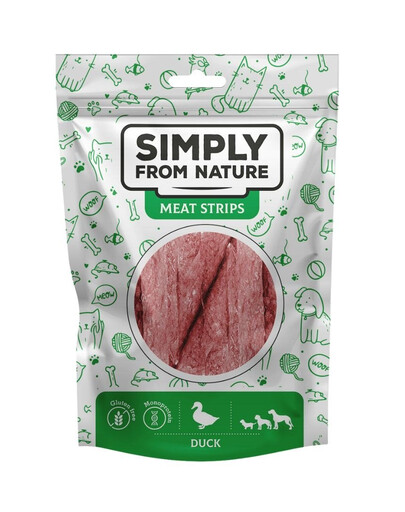 SIMPLY FROM NATURE Meat Strips Kachní stripsy pro psy 80 g