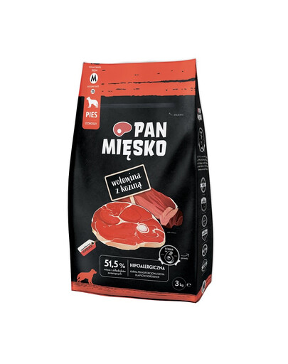 PAN MIĘSKO hovězí a kozí maso M 3 kg