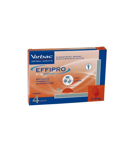 VIRBAC Effipro Spot-On dla małych psów S - 24 pipety