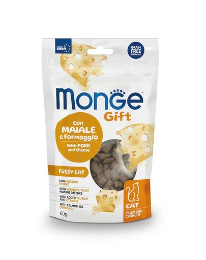 MONGE Fussy Cat Adult Vepřové se sýrem 60 g
