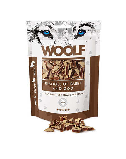 WOOLF Rabbit And Cod Triangle 100g