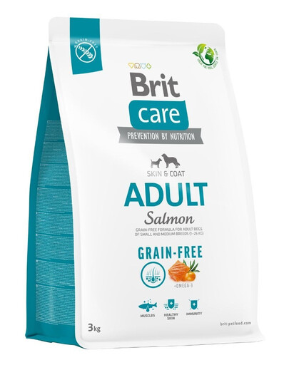 BRIT Care Grain-free Adult karma suché krmivo s lososem 3 kg