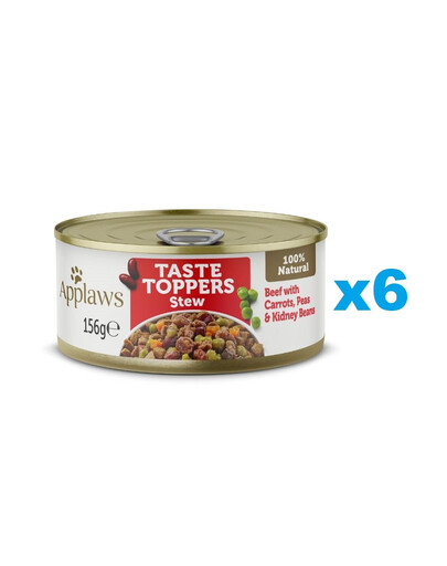 APPLAWS Taste Toppers Stew Hovězí, mrkev a hrášek 6x156 g