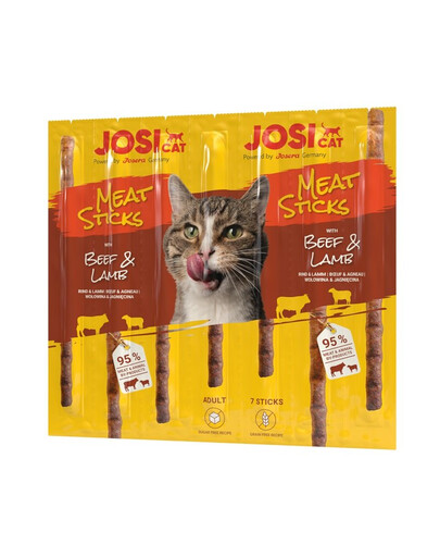 JOSERA JosiCat Meat Sticks hovězí a jehněčí tyčinky pro kočky 35g