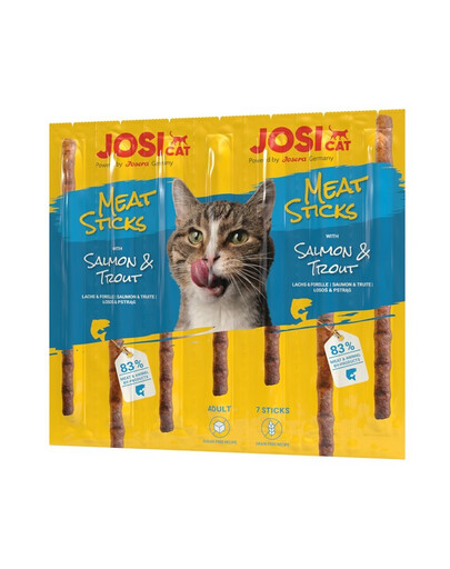 JOSERA JosiCat Meat Sticks tyčinky s lososem a pstruhem pro kočky 35g