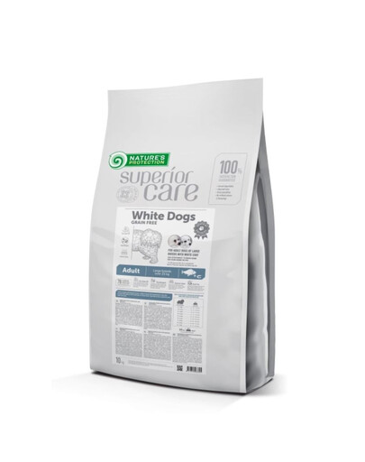 NATURES PROTECTION Superior Care White Dogs Grain Free White Fish Adult Large Breeds 10 kg