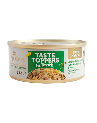 APPLAWS Taste Toppers Kuřecí prsa, dýně a hrášek ve vývaru 156 g