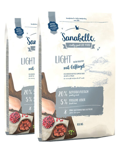 SANABELLE Light Drůbeží 2 x 10 kg