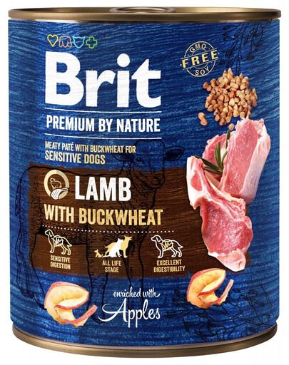 BRIT Premium By Nature Lamb&Buckwheat 800g