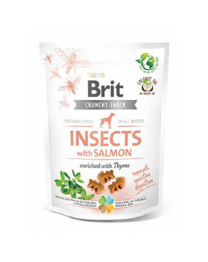 BRIT Care Dog Functional Snack Insect s lososem 3x200 g