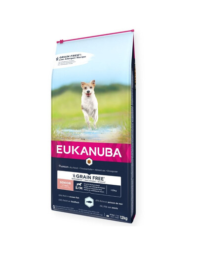 EUKANUBA Grain Free Senior Small/medium ocean fish 12 kg