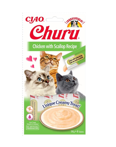 INABA Churu Cat Chicken with Scallop 4x14g