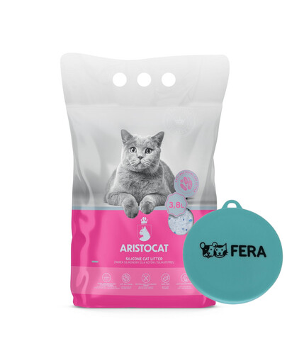 ARISTOCAT Kočkolit PREMIUM silikonový 3.8 L bez zápachu 3.8 l + FERA víčko na konzervy