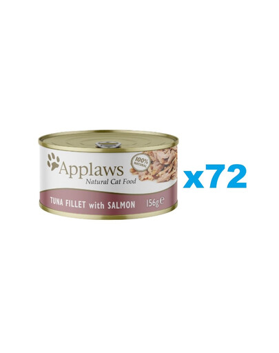 APPLAWS Cat Adult Tuňák a Losos ve vývaru 72x156 g