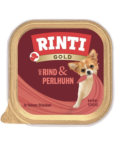 RINTI Gold Beef&Guinea fowl Mini s hovězím masem 100 g