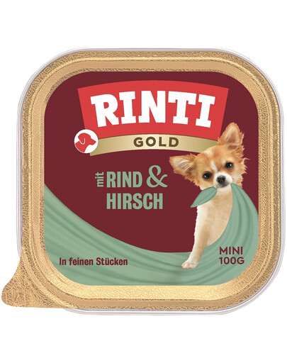 RINTI Gold Venison&Beef Mini divočák s hovězím masem 100 g