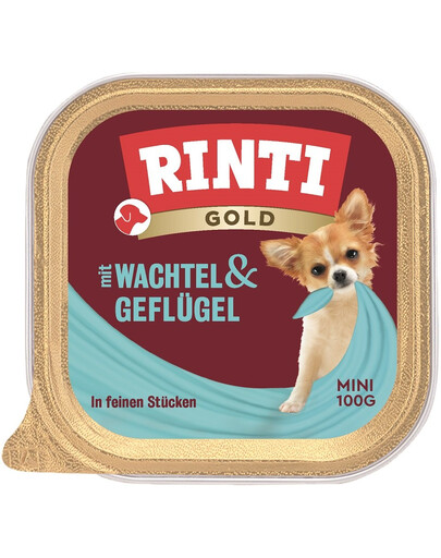RINTI Gold Quail&Poultry Mini s křepelkou 100 g