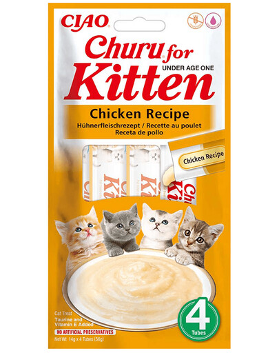 INABA Churu Kitten Chicken 4x14 g kuřecí pamlsek pro koťata