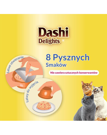 INABA Cat Dashi Delights Kuřecí maso, tuňák a losos 70 g