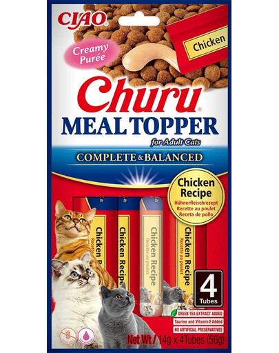 INABA Meal Topper Chicken 4x14 g krémová kuřecí přísada do krmiva pro kočky