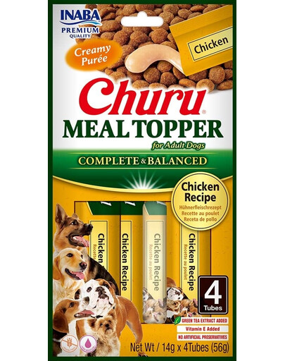 INABA Dog Meal Topper Chicken 4x14 g krémová kuřecí přísada do krmiva pro psy