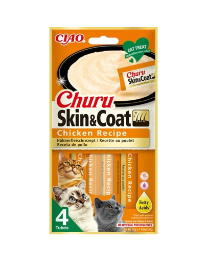 INABA Churu Skin&Coat Chicken 4x14g