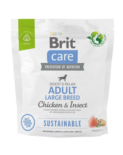 BRIT Care Dog Sustainable Adult Large Breed Chicken & Insect 1kg