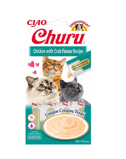 INABA Churu Cat Chicken & Crab 4x14g